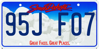 SD license plate 95JF07
