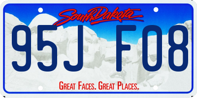 SD license plate 95JF08
