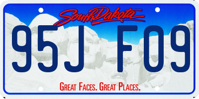 SD license plate 95JF09