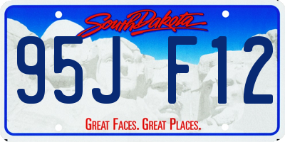 SD license plate 95JF12