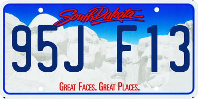 SD license plate 95JF13