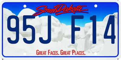 SD license plate 95JF14