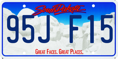 SD license plate 95JF15