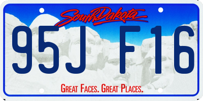 SD license plate 95JF16