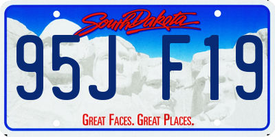 SD license plate 95JF19