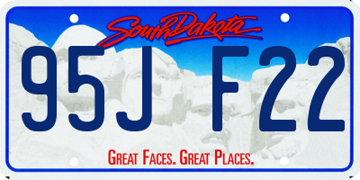 SD license plate 95JF22