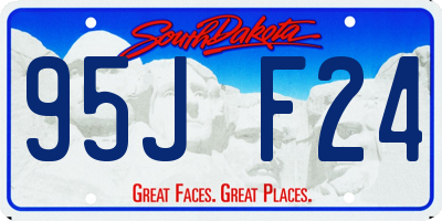 SD license plate 95JF24