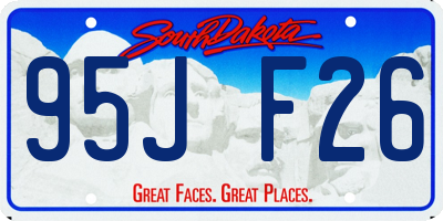 SD license plate 95JF26