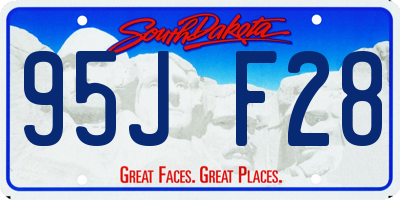 SD license plate 95JF28