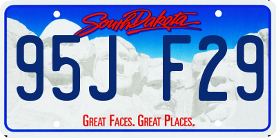 SD license plate 95JF29