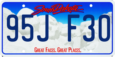 SD license plate 95JF30