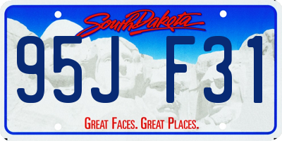 SD license plate 95JF31
