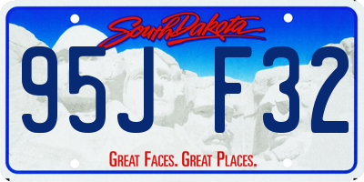SD license plate 95JF32