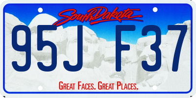 SD license plate 95JF37