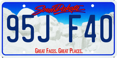SD license plate 95JF40