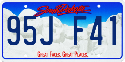 SD license plate 95JF41