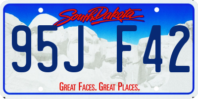 SD license plate 95JF42