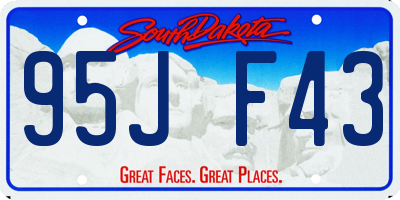 SD license plate 95JF43