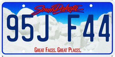 SD license plate 95JF44