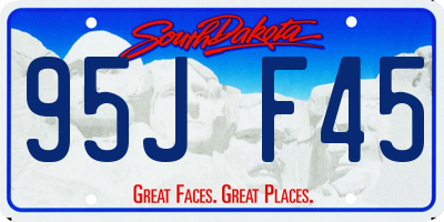 SD license plate 95JF45
