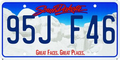 SD license plate 95JF46