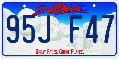 SD license plate 95JF47