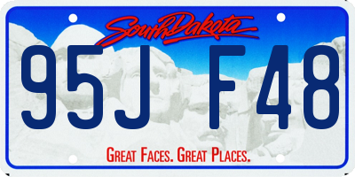 SD license plate 95JF48