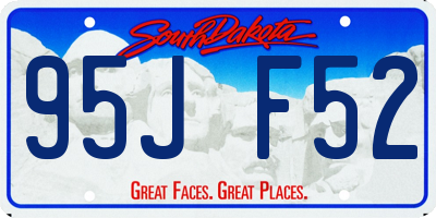 SD license plate 95JF52