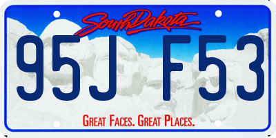 SD license plate 95JF53