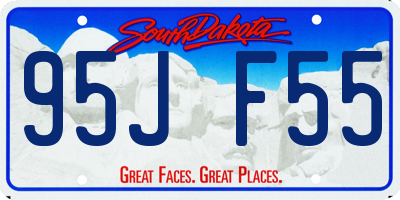 SD license plate 95JF55