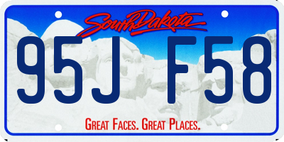 SD license plate 95JF58