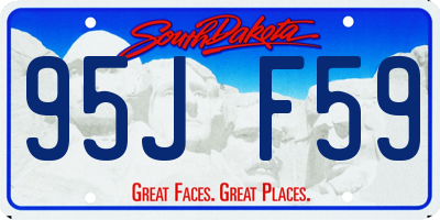 SD license plate 95JF59