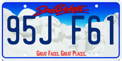 SD license plate 95JF61