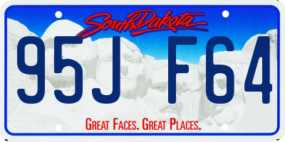 SD license plate 95JF64