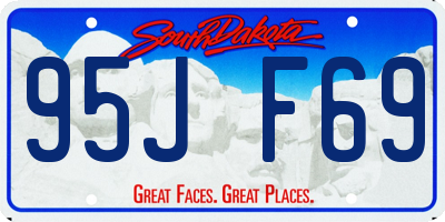 SD license plate 95JF69
