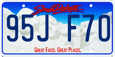 SD license plate 95JF70