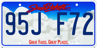 SD license plate 95JF72