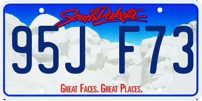 SD license plate 95JF73