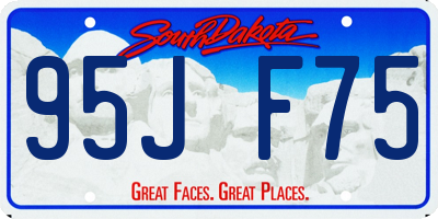 SD license plate 95JF75