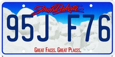 SD license plate 95JF76