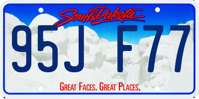 SD license plate 95JF77