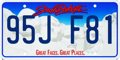 SD license plate 95JF81