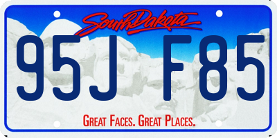 SD license plate 95JF85