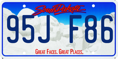 SD license plate 95JF86