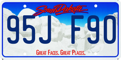 SD license plate 95JF90