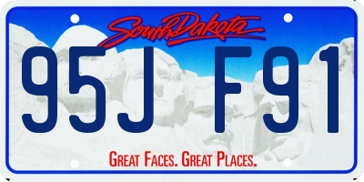 SD license plate 95JF91
