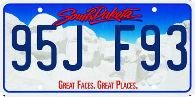 SD license plate 95JF93
