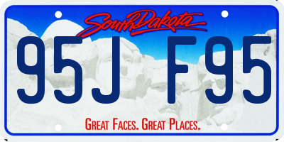 SD license plate 95JF95