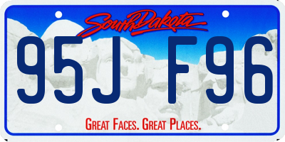 SD license plate 95JF96