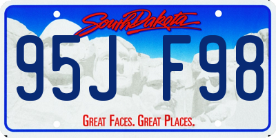 SD license plate 95JF98
